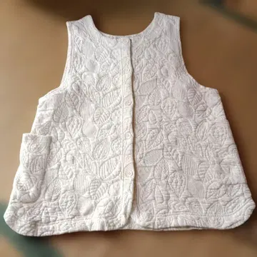 Emago 화이트 퀼팅 베스트