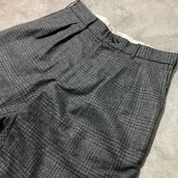 [ SPELLBOUND ] 스펠바운드 울 블렌드 투 턱 체크 팬츠