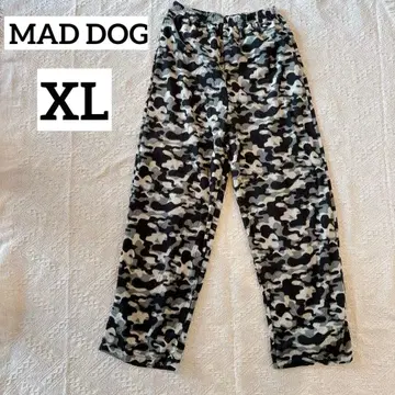 MAD DOG [ XL ] 카모 패턴 플리스 팬츠 따뜻한 플리스 롱팬츠