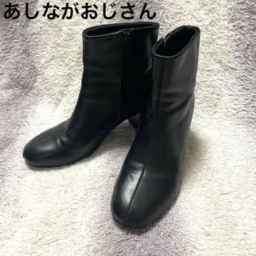 sA61 키다리 아저씨/라운드토 숏부츠/사이드 지퍼