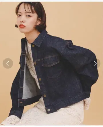 마드모아젤 로페 스트레치 숏 데님 자켓