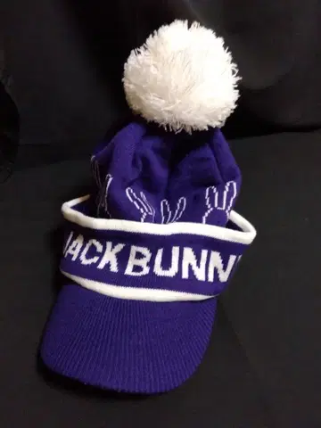 새상품급 JACK BUNNY 폼폼 포함 니트 모자