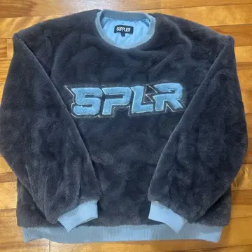 SUPPLIER SPLR 로고 플리스 스웨터 그레이 니트