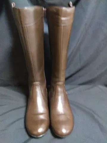 새상품급 모라비토 브라운 지퍼 달린 롱 부츠 23.5