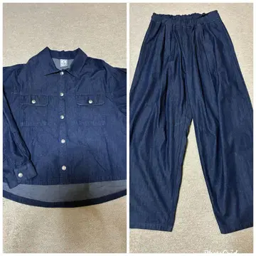 데님 블라우스 & 팬츠 SET UP 부기우기