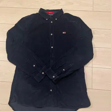 Tommy JEANS 네이비 코듀로이 셔츠