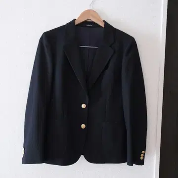 네이비 울 테일러드 자켓