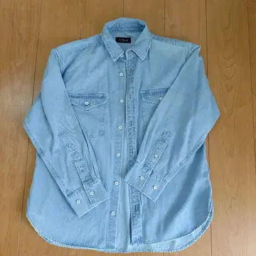 Le Denim 긴팔 데님 셔츠 라이트 블루