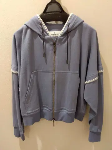 택 포함 새상품 모라비토 블랑 블루 후드 부착 후드티 사이즈 38