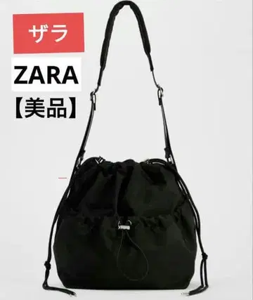 [ 새상품급 ] ZARA 나일론 버킷 백 드로스트 숄더