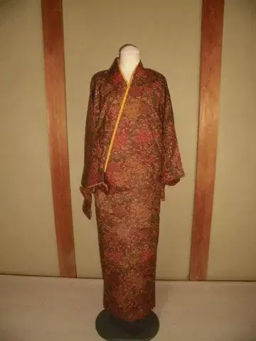 28 코몬 니부시키 기모노 세탁 가능한 원단 사라사 패턴