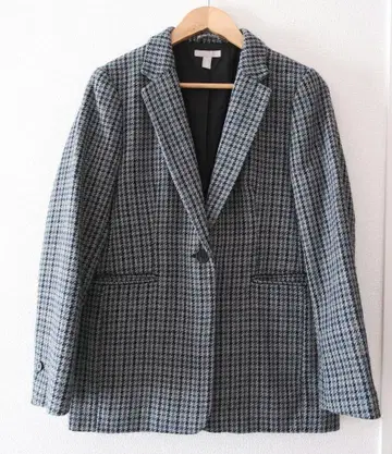 체크 무늬 테일러드 자켓