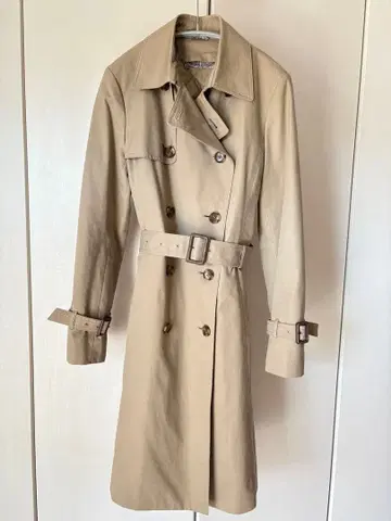 [미사용에 가까움] ANAYI 베이지 더블 브레스트 트렌치코트