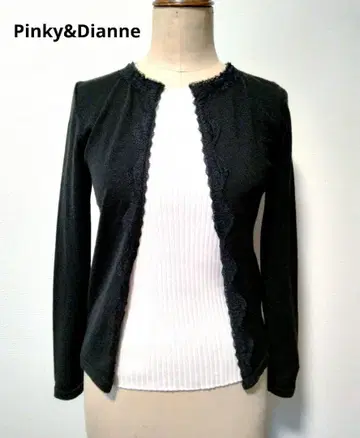 Pinky&Dianne 니트 가디건 블랙 레이스