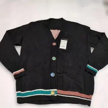 새상품 토끼 자수 블랙 가디건