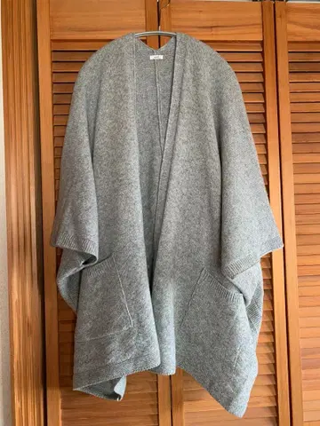 노풀 울코튼 판초 그레이 일본제