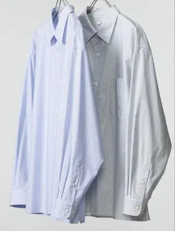 UNIQLO C 브로드 오버사이즈 셔츠/스트라이프 2개 세트