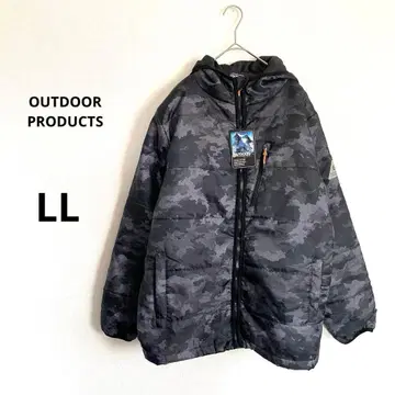 OUTDOOR 미사용 새상품 다운 자켓 블랙 카모플라주 XL 큰 사이즈