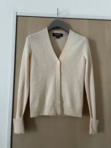 Brooks Brothers 크림색 V넥 가디건 XS