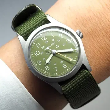 해밀턴 밀리터리 H3 군용 시계 수동 와인딩 카키 R-S