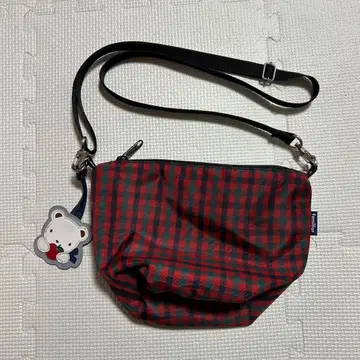 [ 레어 완판템 ] 패밀리아 familiar 포켓 미니백 빨간색 체크