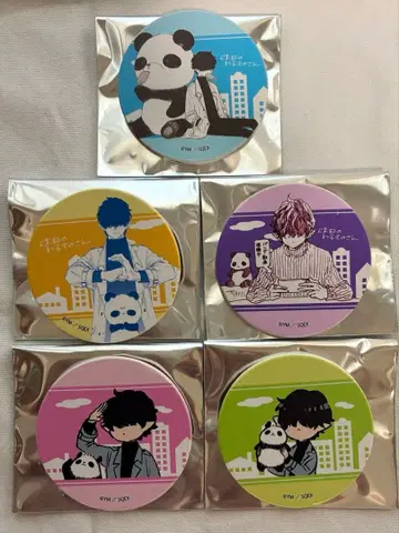 휴일의 악당 씨 가죽 캔뱃지 5개 세트