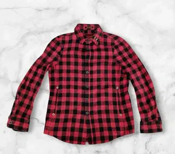체리 선버스트 체크 셔츠 빨간색 x 블랙 스터드 L