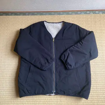 글로벌 워크 블랙 플리스 보아 자켓