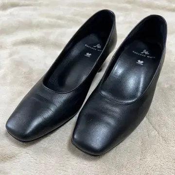 Wacoal 서세스 워크 블랙 가죽 펌프스 22.5cm