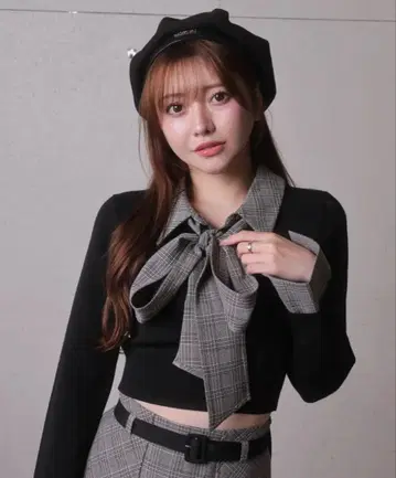 LIP SERVICE 2way 셔츠 레이어드 니트탑