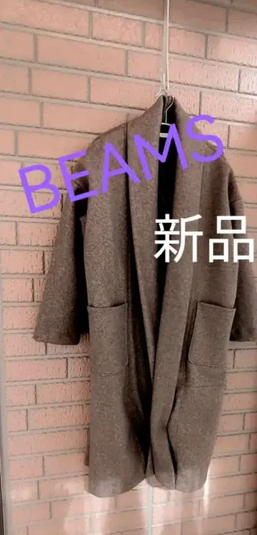 BEAMS 여성용 새상품 브라운 롱 코트