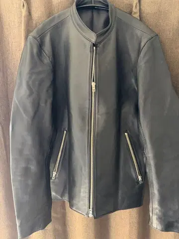 LIDAM 블랙 가죽 싱글 라이더 자켓