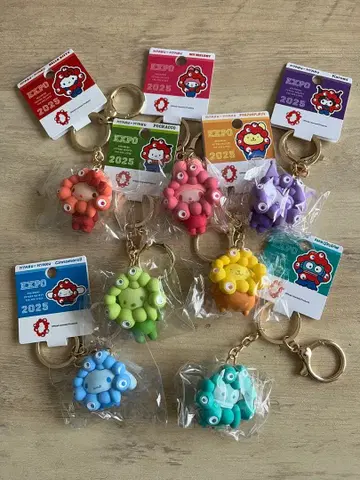 간사이 만박 산리오 최애 컬러 미야쿠미야쿠 키링 컴플리트 7종