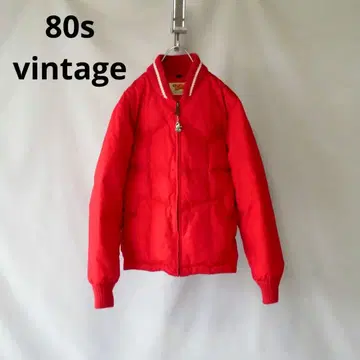 80s vintage 빈티지 USA제 빨간색 다운 자켓 구제 의류