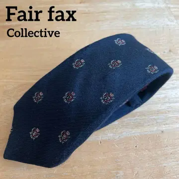 페어팩스 넥타이 네이비 실크 100%