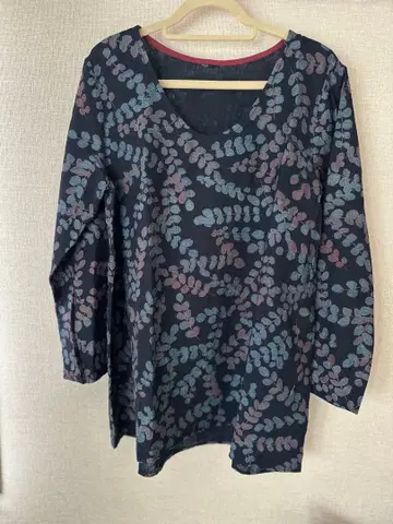 팔라스 팰리스 네이비 나염 7부 소매 셔츠