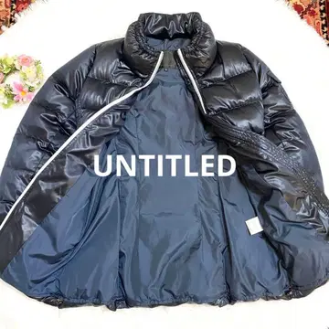 UNTITLED 다운 자켓 화이트 라인 블랙
