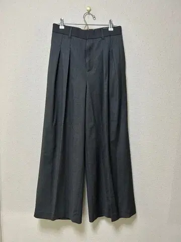 미라 오웬 그레이 턱 와이드 팬츠 사이즈 0 미사용 새상품