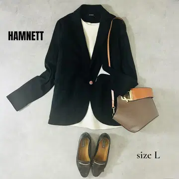 HAMNETT 테일러드 자켓 블랙 일본제 남성용 L 여성용 XL