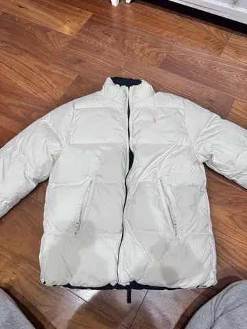 인기 랄프 로렌 다운 자켓 블랙 화이트 투웨이 160 빅