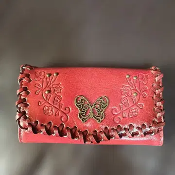 ANNA SUI 빨간색 가죽 키케이스