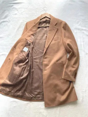 쉽스 Cesare Gatti 체스터 코트 캐시미어 혼방 카멜 L