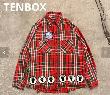 텐박스 빈티지 패치 셔츠 플란넬 셔츠 10 켄자이데포