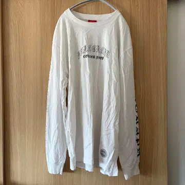 Paragraph 올드 영어 로고 롱 T 화이트