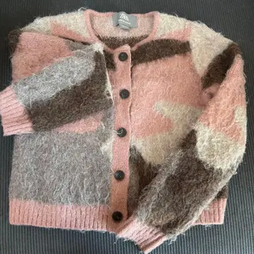 ZARA 니트탑 가디건 마블 핑크 M 사이즈