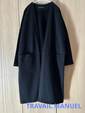 TRAVAIL MANUEL 블랙 롱 코트