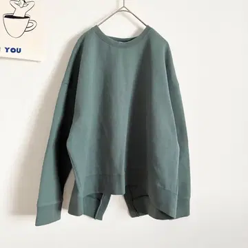 아줄바이마우지 맨투맨 긴팔 백 슬릿 오버 사이즈