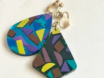 골동품 당시 미사용 레트로 팝 비대칭 vintage 귀찌