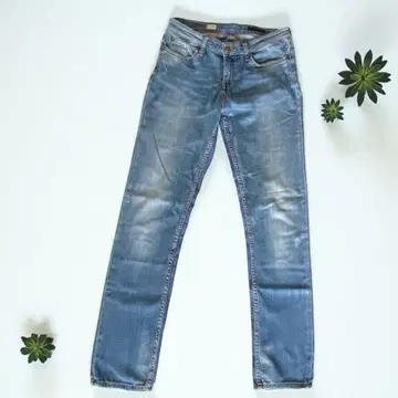 TOMMY HILFIGER 데님 팬츠 라이트 인디고 워시 가공