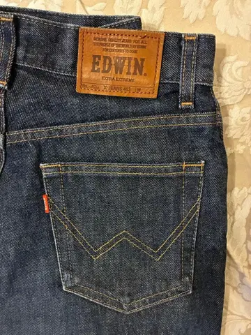 EDWIN X-JEANS 403 스트레이트 데님 다크 블루